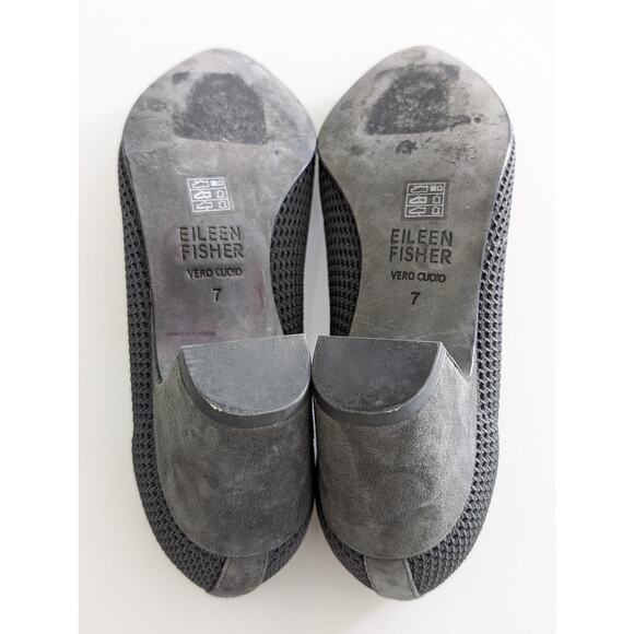 Eileen Fisher Kiss Stretch Knit Pumps Gray Size 7 Comfortable Slip-On Shoes $195 - Picture 6 of 6